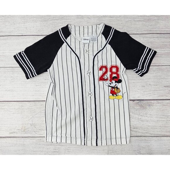Disney Mickey Mouse 28 Kids Baseball Jersey Shirt Size 3T - Picture 3 of 4